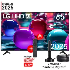 LG - Televisor 65” 4K THINQ AI SMART 65UA7300PSB + Magic MR25 2025