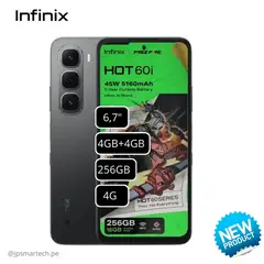 INFINIX - CELULAR HOT 60i 4GB+4GB 256GB - Sleek Black