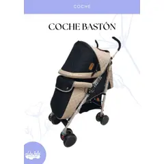 GENERICO - Coche baston de bebé - color negro y crema