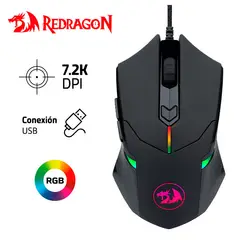 REDRAGON - Mouse Gamer Centrophorus2 M601-rgb 7200 Dpi - Black