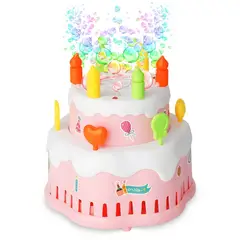 GENERICO - Juguete Torta de Burbujas Automática para Fiestas Rosado