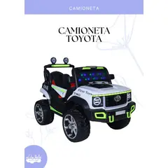 GENERICO - CAMIONETA A BATERÍA TOYOTA PARA NIÑOS - COLOR BLANCO