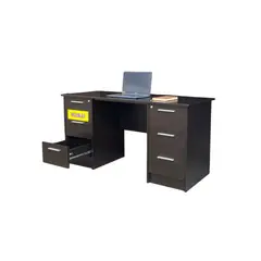 TEMEL - Escritorio Gerencial Doble Cajonera Wengue Modelo ALTI