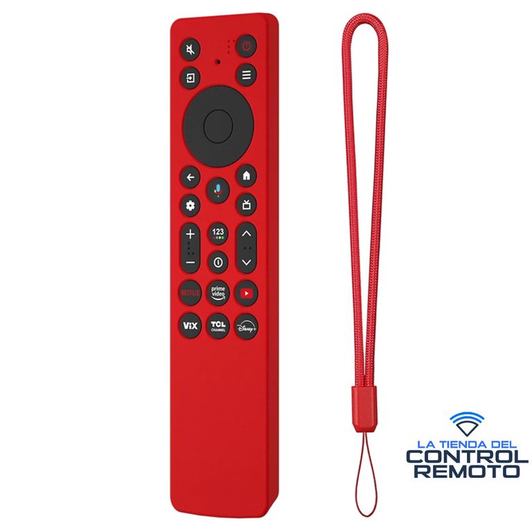 Funda Protector para Control TCL RC923 Modelo 2025 - Rojo