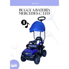 FIRST TOY - CARRITO AZUL NIÑO - BUGGY MERCEDES CON CONTROL REMOTO