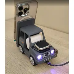 GENERICO - Cargador Inalámbrico de Jeep compatible iPhone Aipods Applewatch