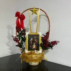 GENERICO - Canasta Navideña con Mini Nacimiento