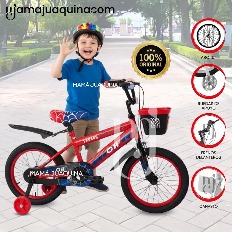 Bicicleta Para Niño Aro 16 «SPYDER PARK» Edición Limitada Red