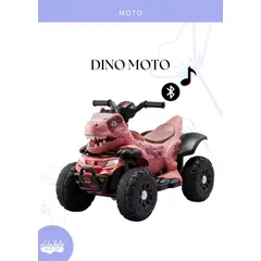 GENERICO - Moto a Batería para niños - Modelo Dinosaurio con Control Remoto Bluetooth y Musica - Color Rosado