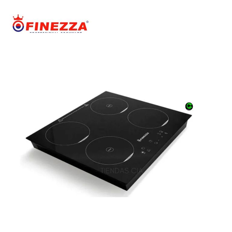 Cocina de inducción de 4 hornillas – Negro