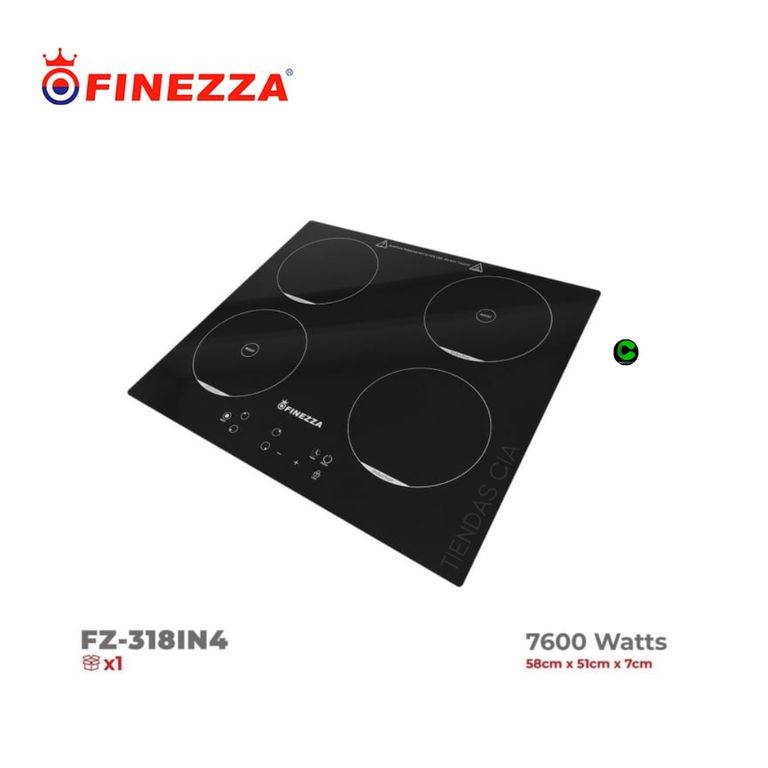 Cocina de Inducción de 4 hornillas – Negro