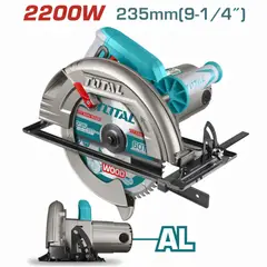 TOTAL TOOLS - Sierra Circular 9 Un Cuarto De 2200 Watts Industrial Pesado Metalico Total -TS1222356