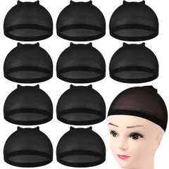 GENERICO - REDECILLA NEGRA PARA EL CABELLO 5 PACKS, MALLA ELASTICA, WIG CAP, GORRO PARA PELUCAS