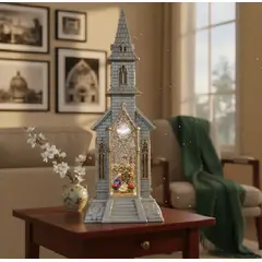 GENERICO - Lámpara Navideña Musical Con Movimiento nieve