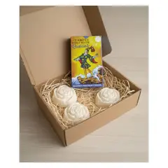 GENERICO - Cartas de Tarot Rider Waite Box con 3 Velas Con Cera De Soya Libre De Parafina
