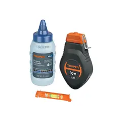 TRUPER - Tiralíneas plástico con gis y nivel 30 m 100 ft - 18574