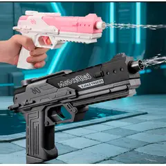GENERICO - PISTOLA DE JUGUETE LANZA AGUA CON SONIDO REALISTA -NEGRO