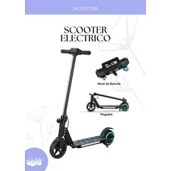 GENERICO - Scooter eléctrico plegable - color Negro
