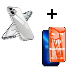 CLEAR - Case Transparente Compatible Para Iphone 17 + Mica de Vidrio