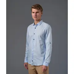 MBO - Camisa 100% Algodón Slim fit Media Pechera