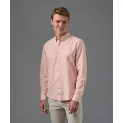 MBO - Camisa para Hombre Manga Larga Oxford Rayas Classic Fit