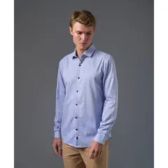 MBO - Camisa 100% Algodón Slim fit Pechera Ojal