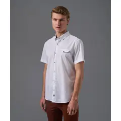 MBO - Camisa 100% Algodón Pechera Semi Oculta Classic Fit