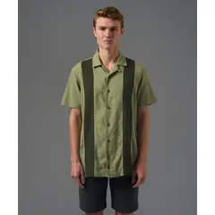 MBO - Camisa Look Lino 100% Algodón Classic Fit Casual