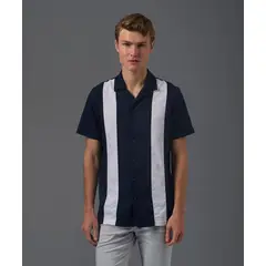 MBO - Camisa Look Lino 100% Algodón Classic Fit Casual