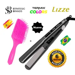 LIZZE - PLANCHA DE CABELLO EXTREME 480F + CEPILLO ESPAÑOL DESENREDANTE PARA SECO Y MOJADO TERMIX