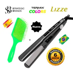 LIZZE - PLANCHA DE CABELLO EXTREME 480F + CEPILLO ESPAÑOL DESENREDANTE PARA SECO Y MOJADO TERMIX