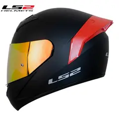 LS2 - CASCO ¨DIA Y NOCHE¨ SPOILER ROJO CERT ECE-2205