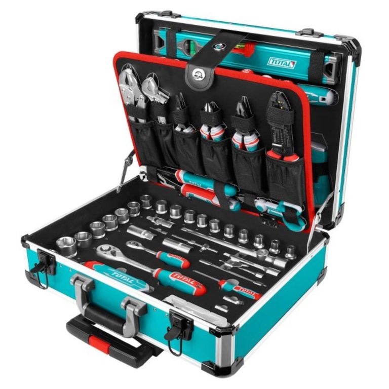 Set de Herramientas Manuales 147pcs con Maletin Total