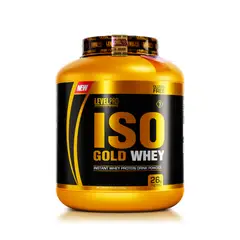 LEVEL PRO - Iso Gold Whey 3 kg / 6.6 LB Proteina Isolatada - Vainilla
