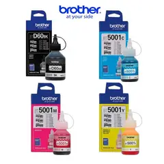 BROTHER - Pack de Tinta BT5001 - BTD60 Pack x4 Colores CMYBK