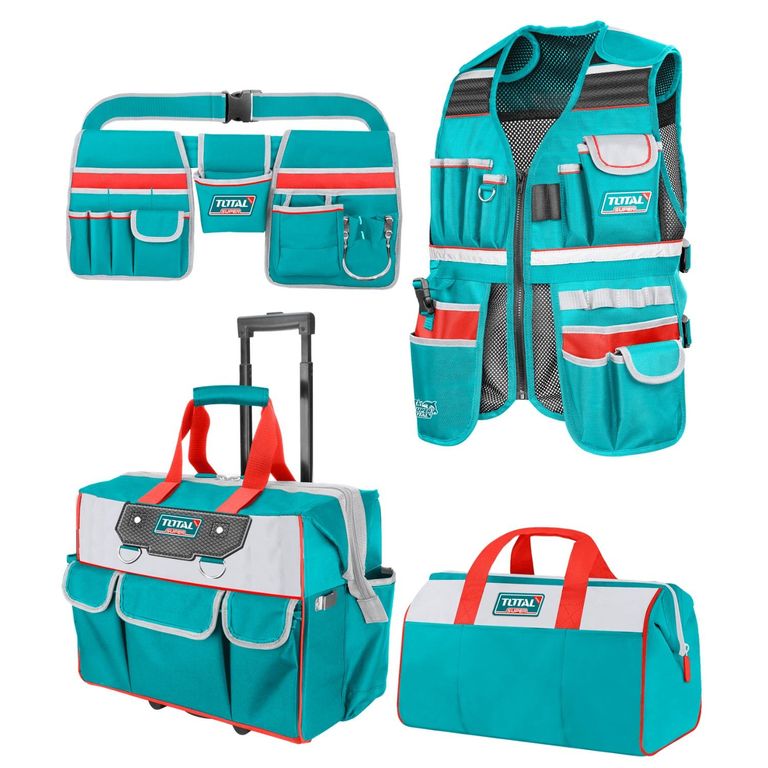 PortaHerramientas Chaleco + Maletin + Bolso + Cinturón Total