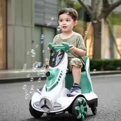 BABYKISS - CARRO CHOCON ELECTRICO PARA NIÑOS CON BURBUJA VERDE