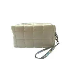 GENERICO - Cosmetiquera Fashion Puffer Amplia y Correa Brillante