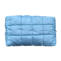 GENERICO - Cosmetiquera Fashion Puffer Amplia y Correa Brillante