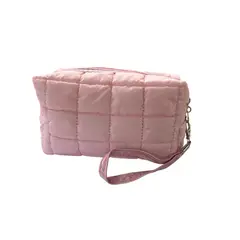 GENERICO - Cosmetiquera Fashion Puffer Amplia y Correa Brillante