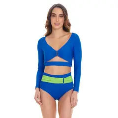 CHAMELA - Top de bikini mujer Manga Larga 42655