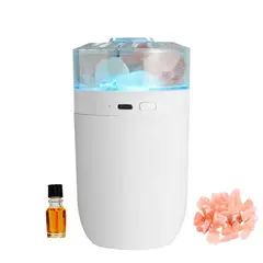 GENERICO - Humidificador Difusor Purificador Blanco - Lámpara De Sal Aromaterapia