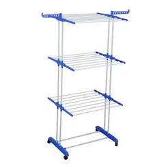 GENERICO - Tendedero De Ropa Plegable Multifuncional Perchero Rack 4 Niveles