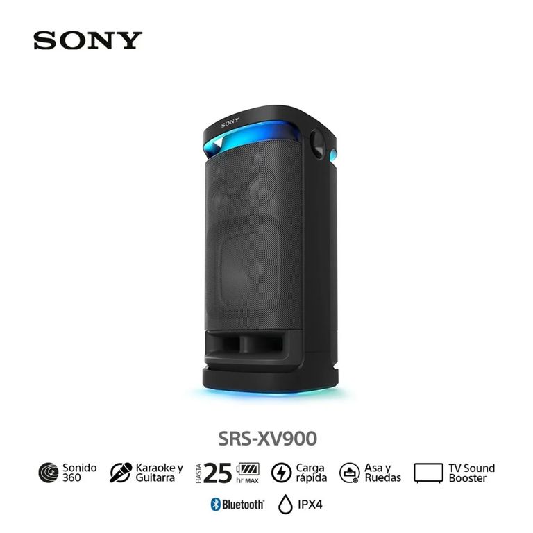 Parlante Bluetooth SRS-XV900 para Fiestas con Mega Bass - Negro