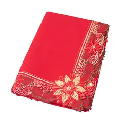 PANADECOR - MANTEL PARA 8 SILLAS RECTANGULAR ROJO DORADO