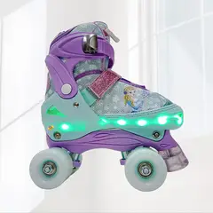OKA - Patines Niñas 4 Ruedas Luces Talla M Regulables 34 AL 37