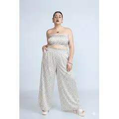 MISS LADY - Pantalón Palazzo Mujer Polka Dots