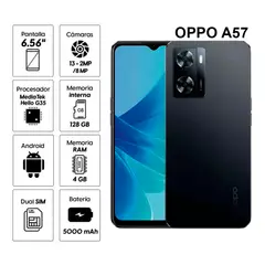 OPPO - Celular A57 4GB 128GB Negro