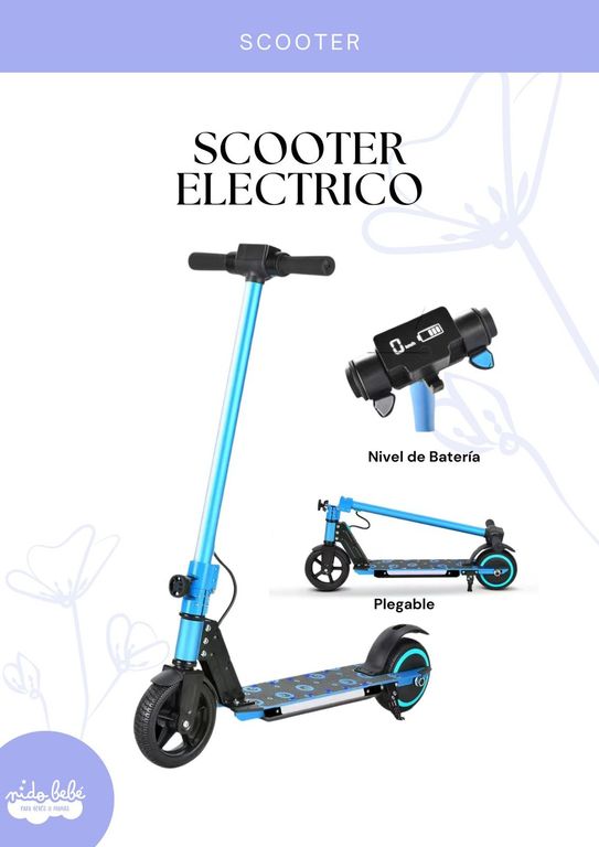Scooter eléctrico plegable - color Celeste
