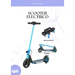GENERICO - Scooter eléctrico plegable - color Celeste
